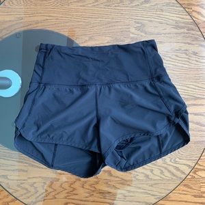 Black high rise lululemon shorts